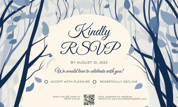 Free Aesthetic Wedding RSVP Card Template – Google Docs