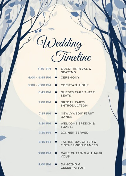 Aesthetic Wedding Timeline Template – Google Docs
