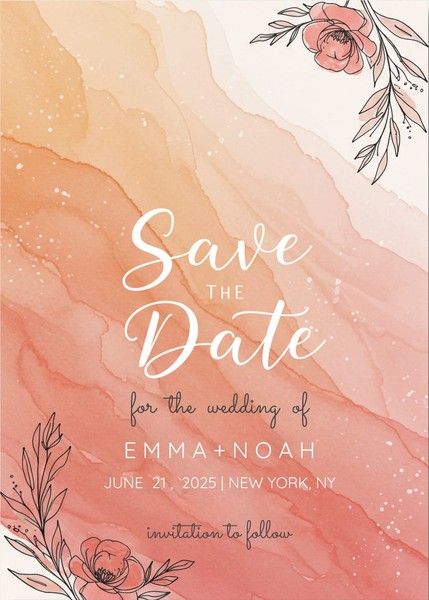 Free Boho Wedding Save the Date Google Docs Template