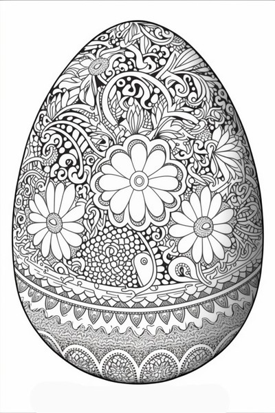 Easter Egg Mandala: A Creative and Intricate Coloring Page for the Holiday