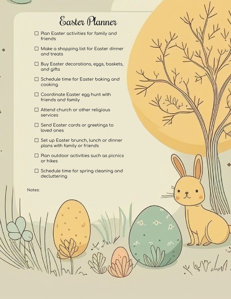 Easter Planner Google Docs Template