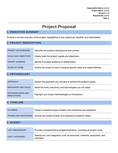 Free Proposal Google Docs Template