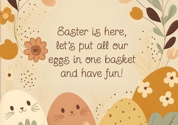 Free Fun Cute Eggs Easter Card Template | Google Docs Download