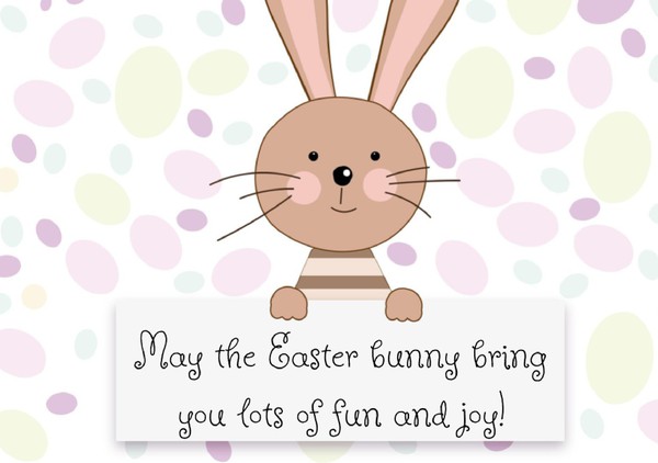 Free Lovely Bunny Easter Card Template | Google Docs Download