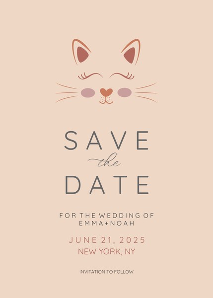 Free Minimalist Wedding Save the Date Google Docs Template