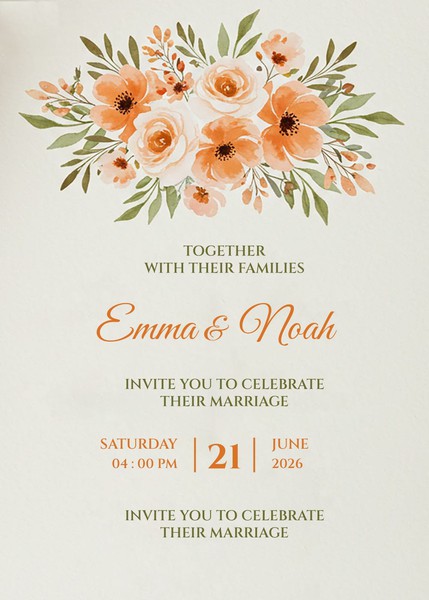 Rustic Wedding Invitation Template – Editable in Google Docs