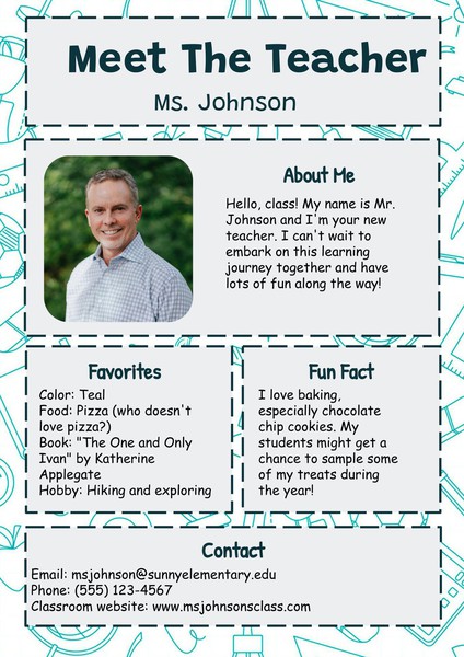 Simple Meet the Teacher Template