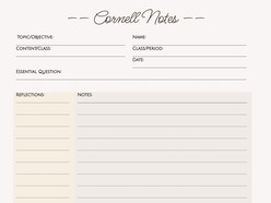 Aesthetic Cornell Notes Template - Thumbnail