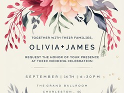 Bohemian Wedding Invitation Template - Thumbnail