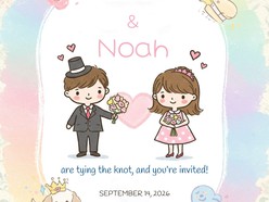 Cute Wedding Invitation Template - Thumbnail