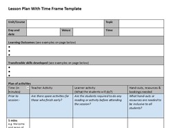 Lesson Plan With Time Frame - Thumbnail