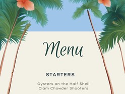 Beach-Themed Wedding Menu - Thumbnail