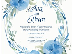 Watercolor Wedding Invitation Template - Thumbnail