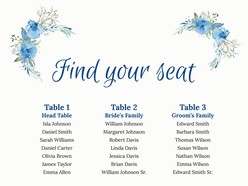 Watercolor Wedding Seating Chart - Thumbnail