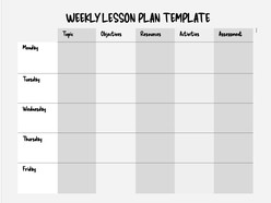 Daily and Weekly Lesson Plan - Thumbnail