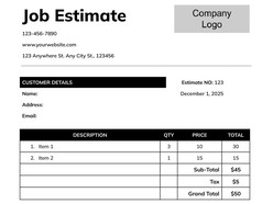 Free Professional Job Estimates Google Docs Template and Top 7 Tips