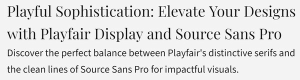 Playfair Display and Source Sans 3 Fonts Example